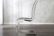 Freischwinger London II grau weiss mit Step.