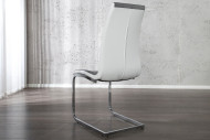 Freischwinger London II grau weiss mit Step.