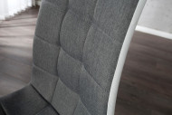 Freischwinger London II grau weiss mit Step.