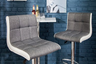 Barhocker Modena 90-115cm grau weiss