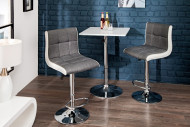 Barhocker Modena 90-115cm grau weiss
