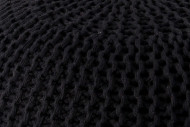 Pouf Leeds 50cm schwarz aus Strick