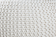 Pouf Leeds 50cm weiss aus Strick