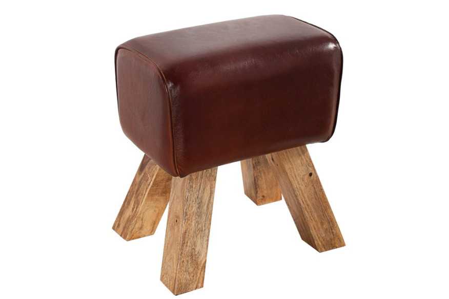 Sitzhocker Bock II - Echt Leder