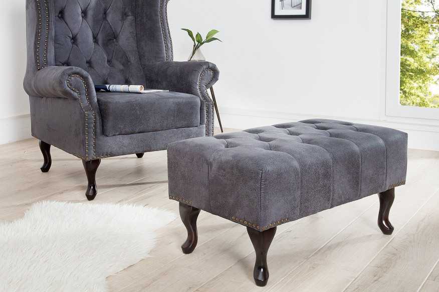  CHESTERFIELD MICROFIBER GRÅ