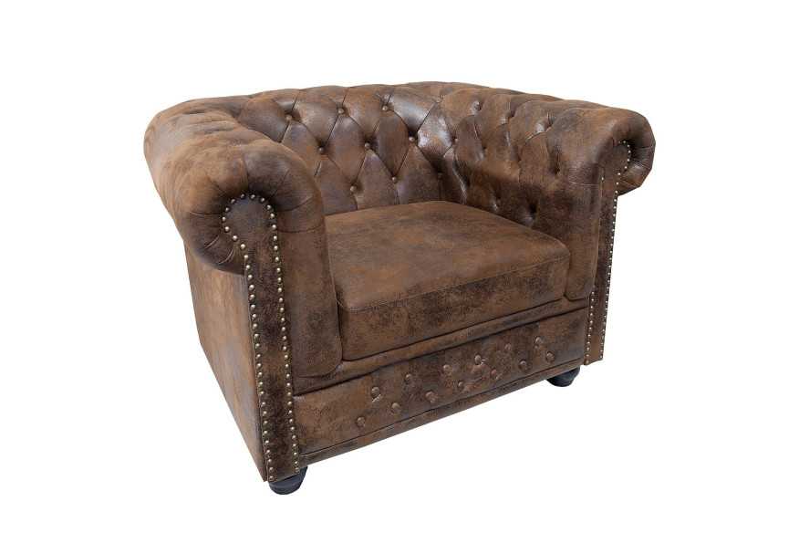  CHESTERFIELD I BRUNT MIKROFIBERTYG