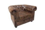  CHESTERFIELD I BRUNT MIKROFIBERTYG