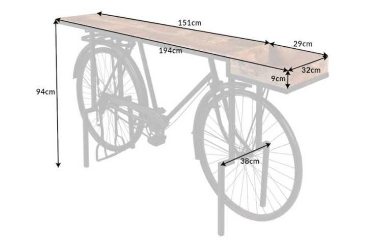 METEOR - 194CM KONSOLBORD