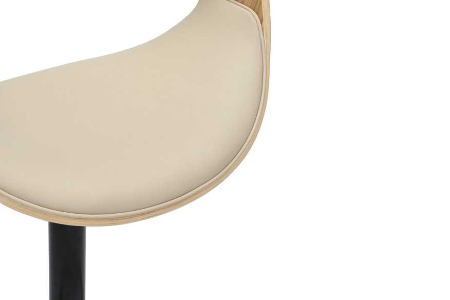  SNURRBAR MED ARMSTÖD I BEIGE LÄDERLOOK