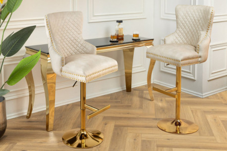 SAMMET BEIGE & GULD BEN