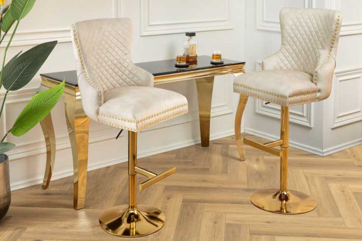 SAMMET BEIGE & GULD BEN