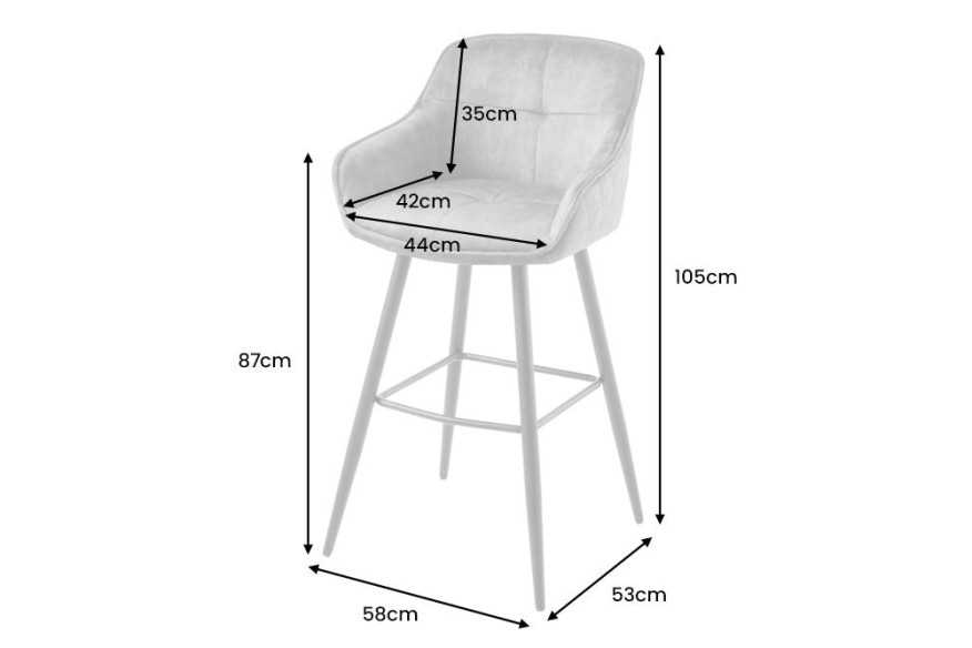 AURORA - 58CM BARSTOL