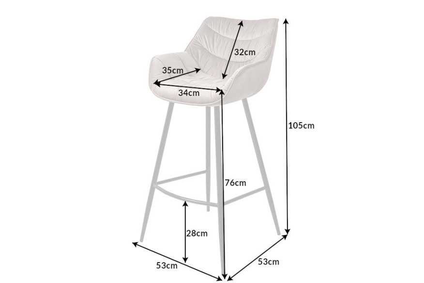 LYRA - 53CM BARSTOL