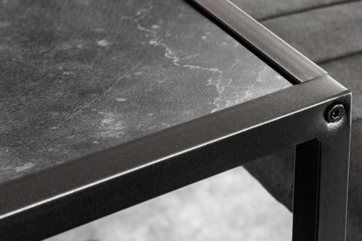 SVART MARMORLOOK & METALLSTATIV