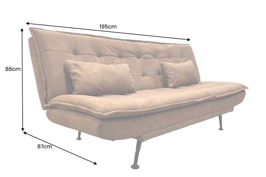  BRUN MIKROFIBER 3-SITS