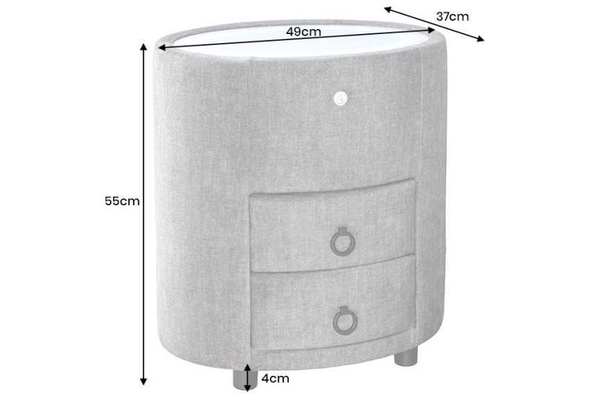 LUNA - 49CM SÄNGBORD