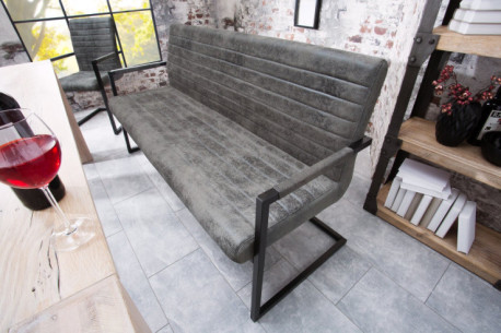 LYRA - 160CM BÄNK MED ARMSTÖD