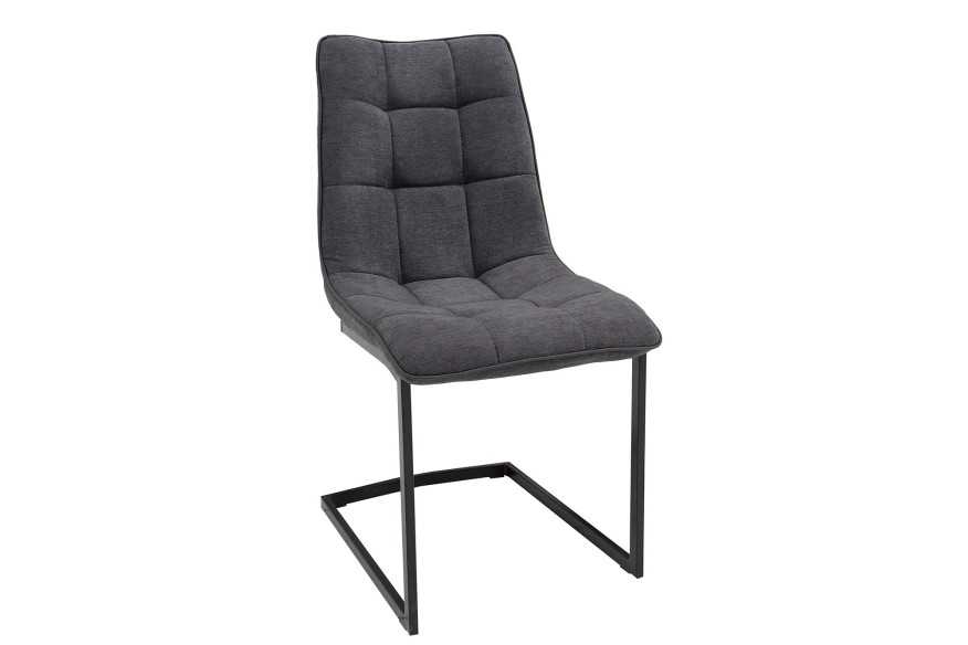  VINTAGE MÖRKGRÅT TYG & METALL
