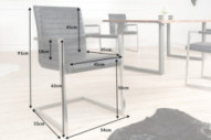 LYRA - 54CM CANTILEVERSTOL