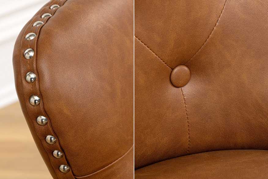  KONSTLÄDER KOGNAC CHESTERFIELD