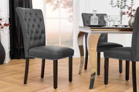 SVART KONSTLÄDER CHESTERFIELD 2