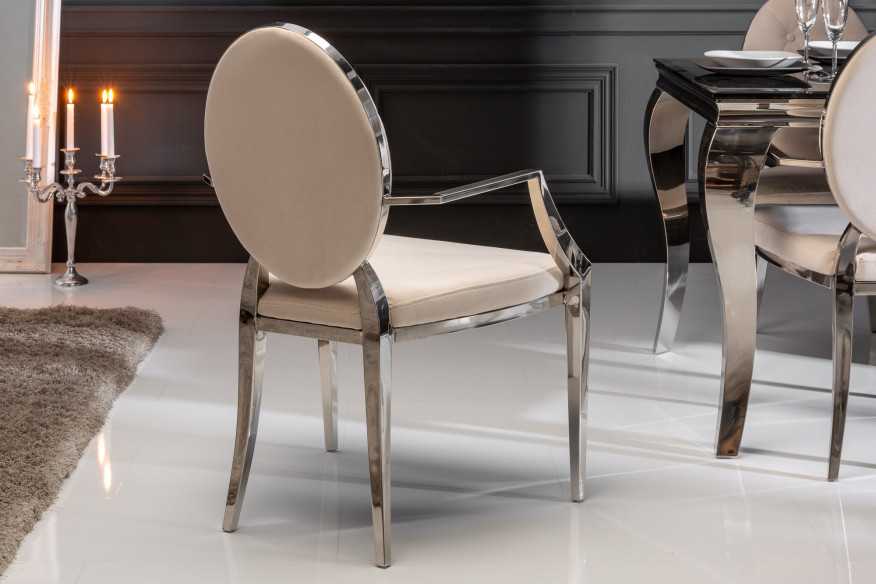 VEGA - 62CM SAMMETSFÅTÖLJ MED ARMSTÖD