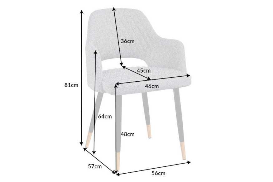 LYRA - 54CM MATSTOL MED ARMSTÖD