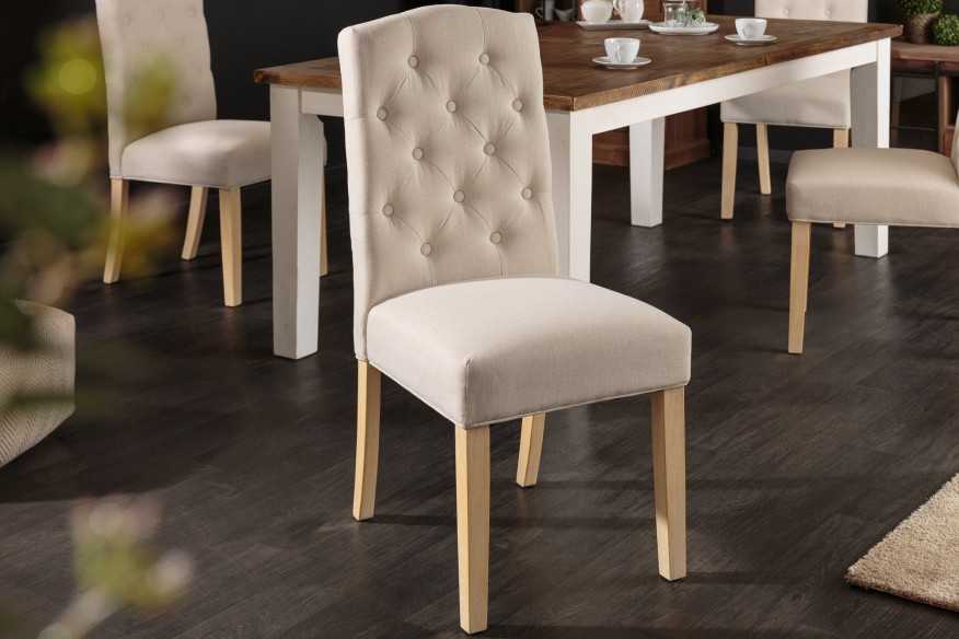 BEIGE STRUKTURTYG & CHESTERFIELD