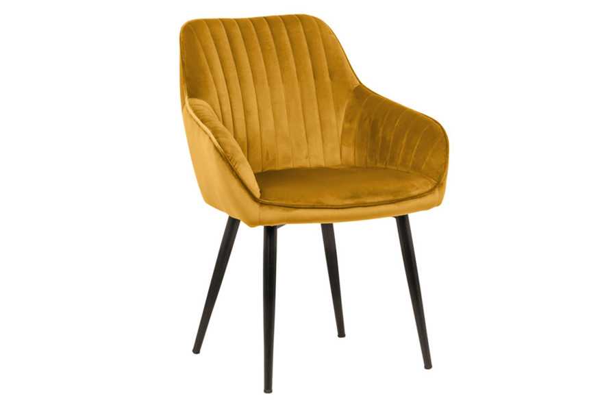 POLLUX - 60CM SAMMETSSTOL MED ARMSTÖD