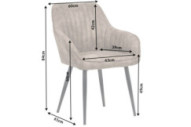 LYRA - 60CM MATSTOL MED ARMSTÖD