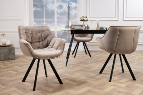 NOVA - 63CM SAMMETSFÅTÖLJ MED ARMSTÖD 2