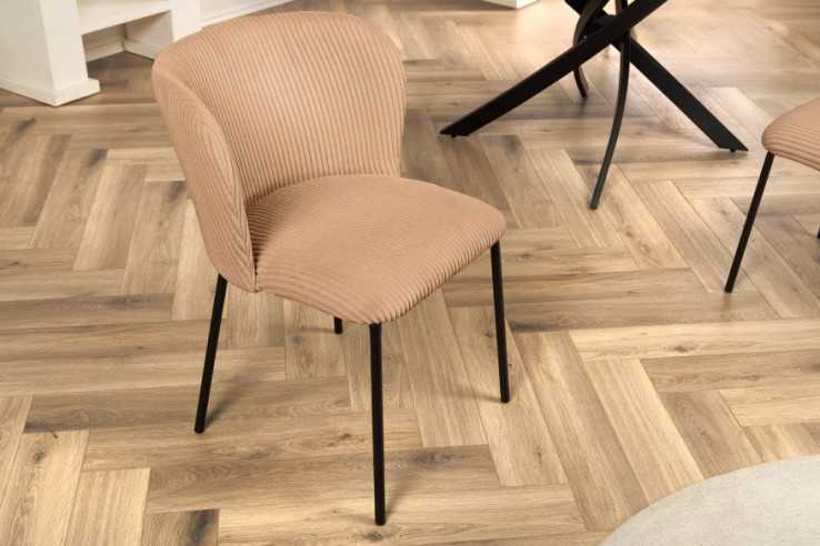 ROSA CORD & SVART METALLSTATIV