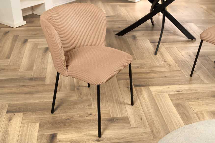 ROSA CORD & SVART METALLSTATIV