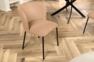 ROSA CORD & SVART METALLSTATIV