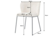 ROSA CORD & SVART METALLSTATIV