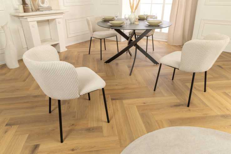  BEIGE CORD & SVART METALLSTATIV