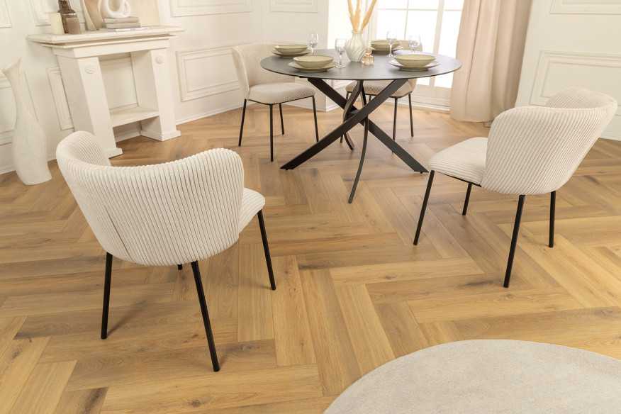  BEIGE CORD & SVART METALLSTATIV