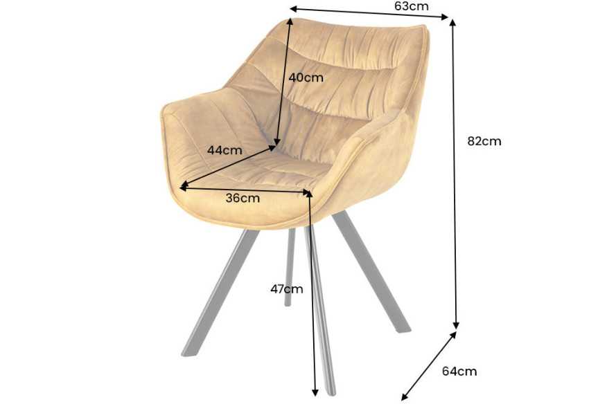 AURORA - 63CM SAMMETSFÅTÖLJ