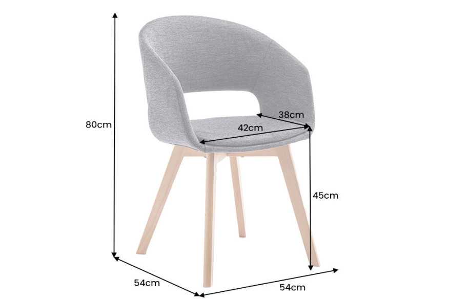  GRÅT TEXTILTYG & BOKTRÄ