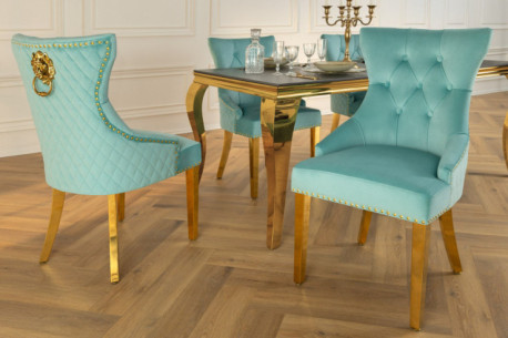 SAMMET LJUST BLÅ MED LEJONHUVUD 2