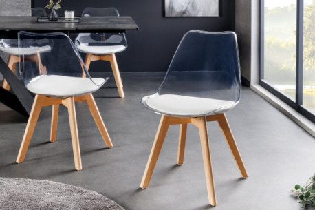 TRANSPARENT VIT KONSTLÄDER