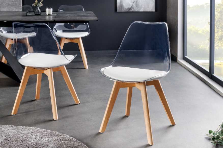 TRANSPARENT VIT KONSTLÄDER