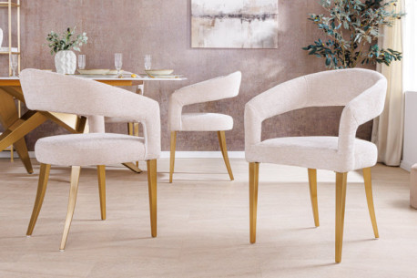 BEIGE STRUKTURTYG & GULDIGA BEN 2