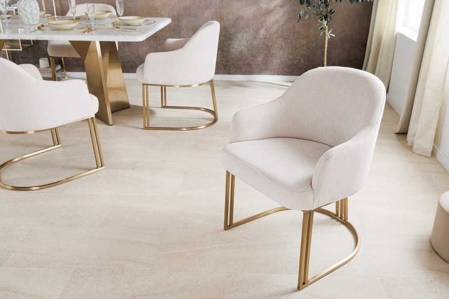 BEIGE CORD MED ARMSTÖD