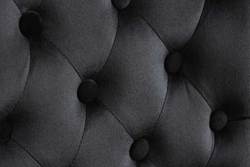  SVART SAMMET CHESTERFIELD