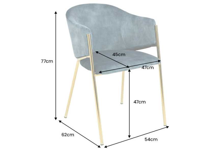 LYRA - 54CM SAMMETSFÅTÖLJ