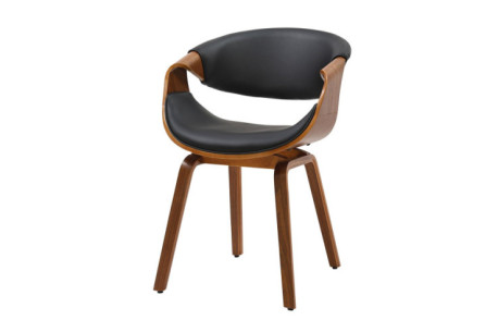 SVART KONSTLÄDER & VALNÖTSLOOK