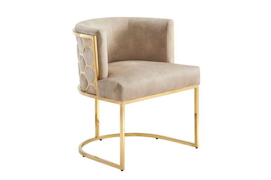  BEIGE MED GULDFÄRGAT STÅL