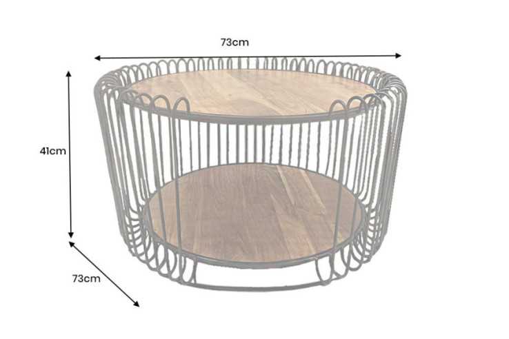  SVART METALL & NATURLIGT AKACIATRÄ