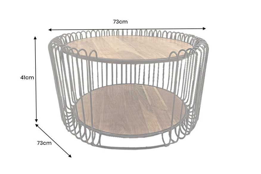  SVART METALL & NATURLIGT AKACIATRÄ